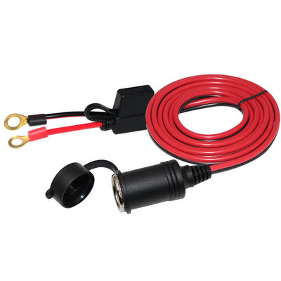 Female Cigarette Lighter Socket To O Ring Terminal Battery Extension Cable