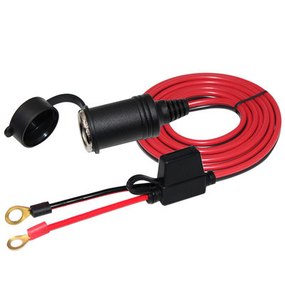 Female Cigarette Lighter Socket To O Ring Terminal Battery Extension Cable