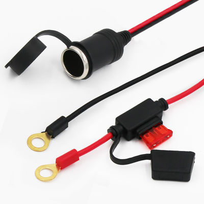 Female Cigarette Lighter Socket To O Ring Terminal Battery Extension Cable