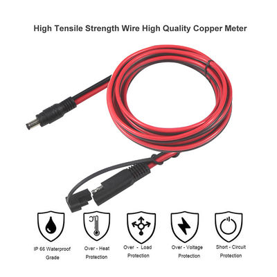 SAE To DC 5521 Coaxial Adapter Solar Power Cable 10ft Quick Release Disconnect