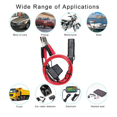 1.5m 5A Fused Alligator Clips to DC SAE Battery Cable