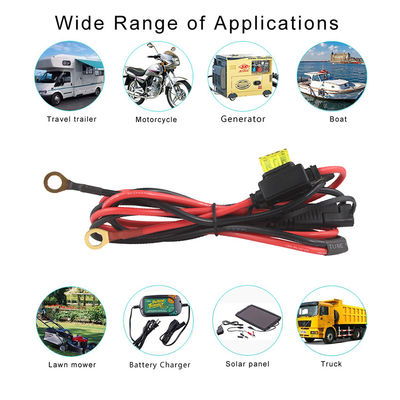 2468 20AWG SAE 2 Pin Extension Cable With Wire Eyelet Lugs Customized