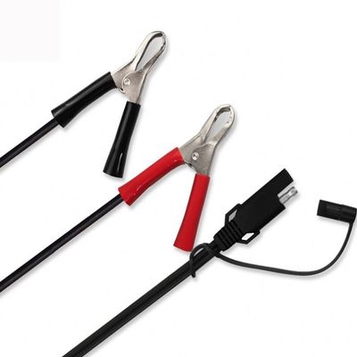 1.5ft 14AWG Battery Alligator Crocodile Clip To SAE 12V Quick Release Disconnect