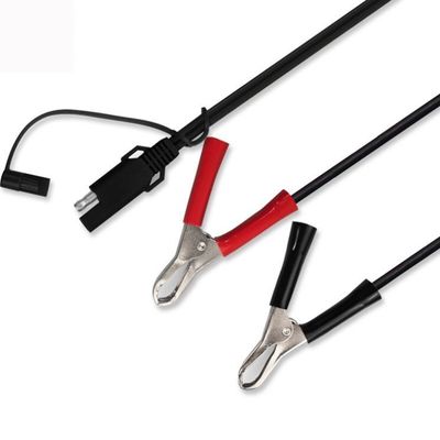 SAE To Alligator Clips Solar Power Cable 2Pin Connector 1.5ft Length