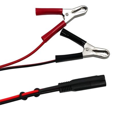 SAE To Alligator Clips Solar Power Cable 2Pin Connector 1.5ft Length
