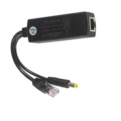 Waterproof POE Injector Splitter 100Mbps Security 12W Y Splitter Poe Adapter