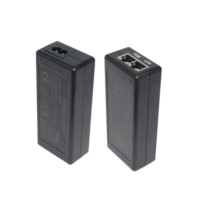 DC Connector 2 RJ45 Ports POE Injector Power Supply 24V 1a For IP Camera