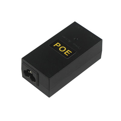 DC Connector 2 RJ45 Ports POE Injector Power Supply 24V 1a For IP Camera