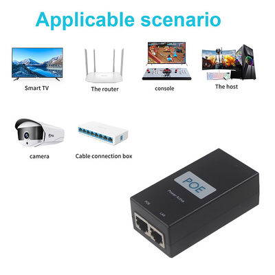 10/100/1000Mbps 12V 24V 48V Passive Poe Injector Ip Camera Poe Injector