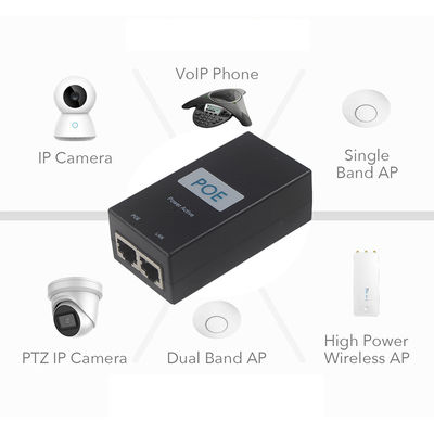 10/100/1000Mbps 12V 24V 48V Passive Poe Injector Ip Camera Poe Injector