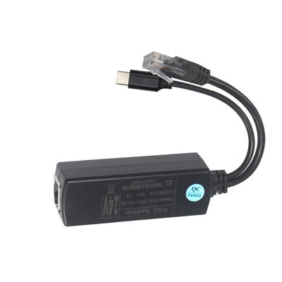 IEEE802.3af RJ45 TYPE-C Cable 12v 24v 48v POE Splitter Power Over Ethernet Adapter