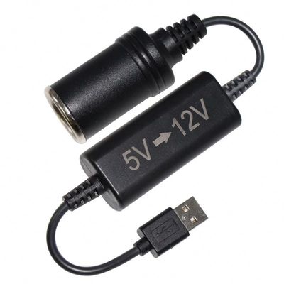 USB To Cigar Female Socket 5v To 12v Usb Converter OEM / ODM Available