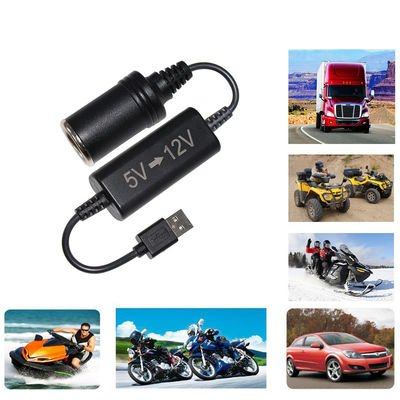 USB To Cigar Female Socket 5v To 12v Usb Converter OEM / ODM Available