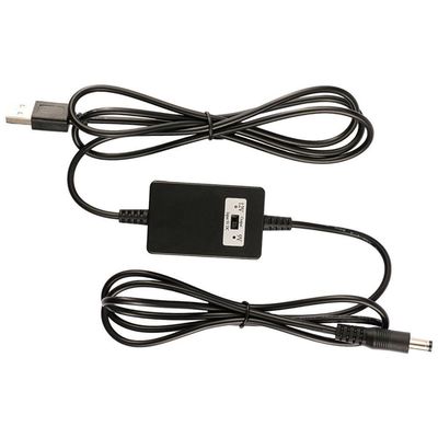 Standard Black 5V To 9V 12V Step Up Cable 2464 24AWG/2C For Camera