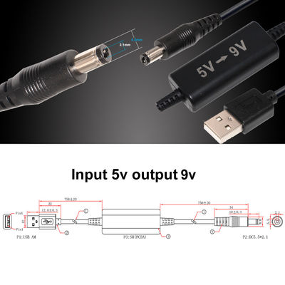 10ft 10m DC-DC Transformer 5V To 12V Step Up Cable For USB To DC Power Converter