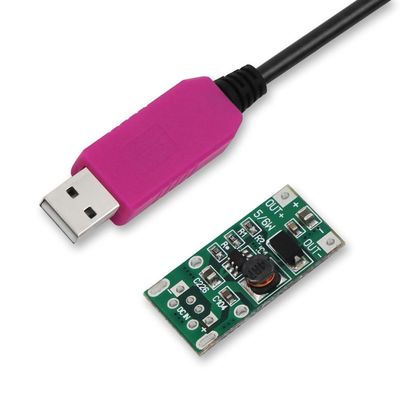 White 3A 2.1mm 5 Volt To 9 Volt Usb Converter For USB Voltage Cable