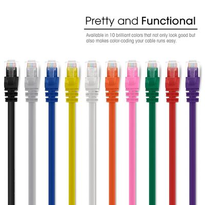 Customizable 10ft Cat6 Utp Cat6 Lan Cable With Rj45 Metal Connector