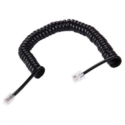 Customization Rj9 Coiled Telephone Handset Cable 5 Feet Rj11 Telephone Cable