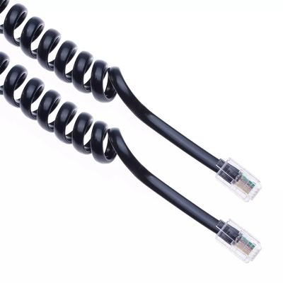 12FT Telephone Modem Cable Spiral Telephone Cable 24AWG-28AWG