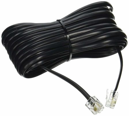 25 Feet RJ11 4P4C 4P2C Telephone Extension Cord Cable Durable