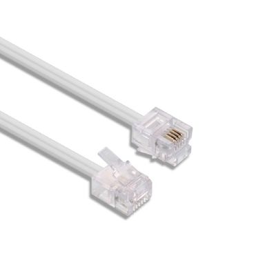 24AWG RJ11 Telephone Cable PVC Jacket 1M 1.5M Black White
