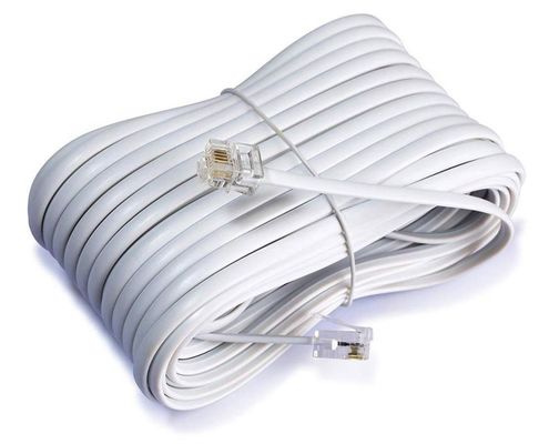RJ14 Telephone Line Cable 16MHz Coiled Handset Cord 24-30AWG