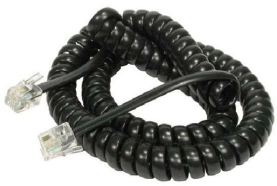 1.5M 5ft 4P4C RJ11 Telephone Receiver Cord Long Curly Phone Cord