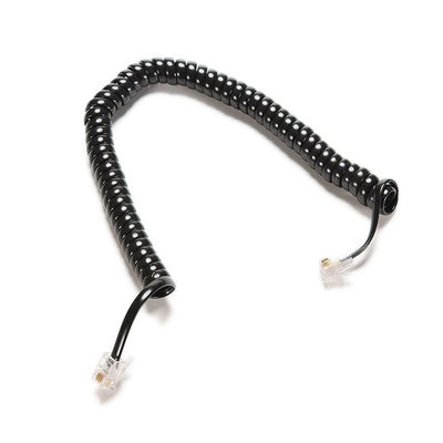 1.5M 5ft 4P4C RJ11 Telephone Receiver Cord Long Curly Phone Cord