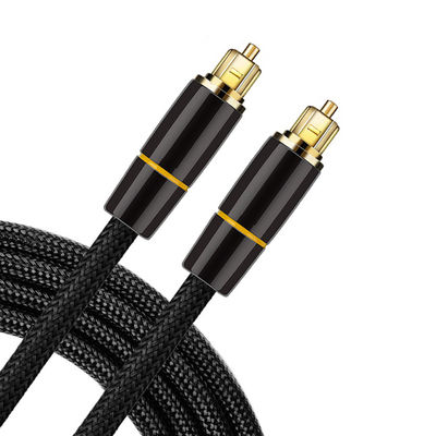 Single Mode 24k Gold Plated Fiber Optic Audio Cable For Digital Interface