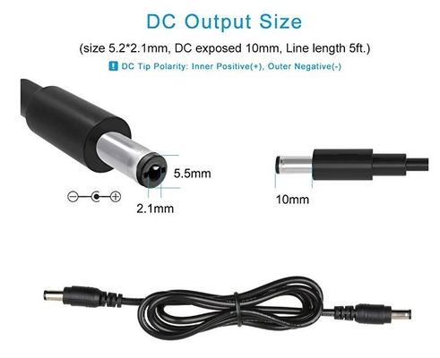 1m/2m/5m Male To Male DC Extension Cable With PVC Jacket And 3.5*1.35mm Diameter