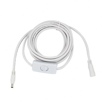 Customized 12V DC Extension Cable 5.5*2.5 Mm Male To Female With Switch 120cm
