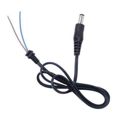 DC5521 Plug Connector To Open End Power Cord Cable With Copper Conductor