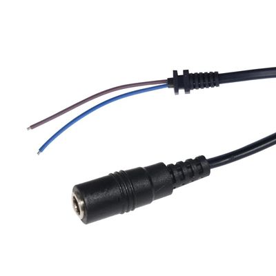 DC5521 Plug Connector To Open End Power Cord Cable With Copper Conductor