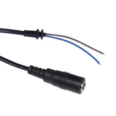 DC5521 Plug Connector To Open End Power Cord Cable With Copper Conductor