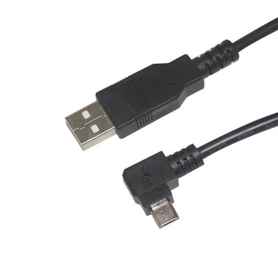 Black Micro-USB Data Cable For Camera And MP3 1m 1.5m Braid Shielding