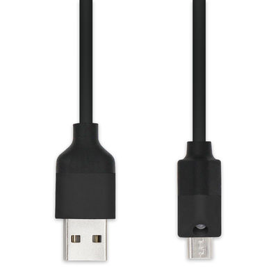 Black Micro-USB Data Cable For Camera And MP3 1m 1.5m Braid Shielding