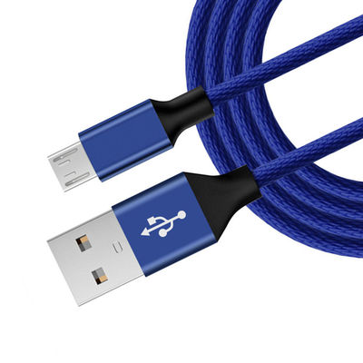 Original Black Micro USB Data  Cable 6Ft Long Nylon Braided For Mobile Phone MP3