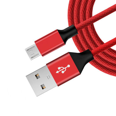 Original Black Micro USB Data  Cable 6Ft Long Nylon Braided For Mobile Phone MP3