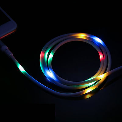Voice Control Colorful LED Light Up Micro USB Data Cable For Phone Power Data Charger