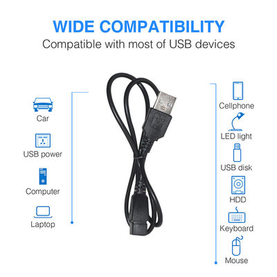 OEM ODM Cell Phones Extension USB Data Cable Male To Female Fast Power Charging