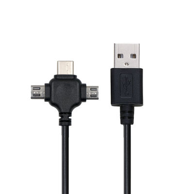 0.5m USB 2.0 Quick Charge USB Data Cable 3 In 1 Usb Charging Cable