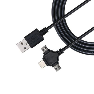 0.5m USB 2.0 Quick Charge USB Data Cable 3 In 1 Usb Charging Cable