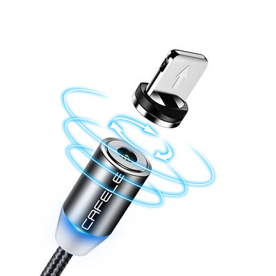 USB Type Micro-USB 360 Degree 3 In 1 Led Usb Magnetic Adapter Cable for Fast Charging
