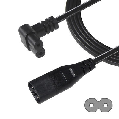 0.5M VDE 250V 2.5A H03VVH2-F 0.75MM2 2 core IEC C7 to IEC C8 Power Extension Cord