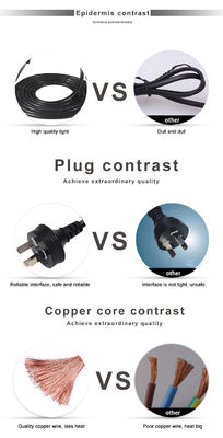 Australia 3 Pin Plug to IEC C19 Power Cord 6ft PVC Jacket