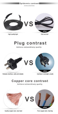 3 Pin AU Plug to C13 Power Cord 1.8m Black SAA Certified