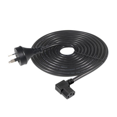 90 Degree Right Angle C13 To SAA 3Pin Power Cord H05VV-F 3G*0.75mm2 1.2M for PC Monitor