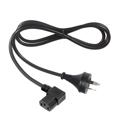 90 Degree Right Angle C13 To SAA 3Pin Power Cord H05VV-F 3G*0.75mm2 1.2M for PC Monitor