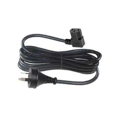 90 Degree Right Angle C13 To SAA 3Pin Power Cord H05VV-F 3G*0.75mm2 1.2M for PC Monitor