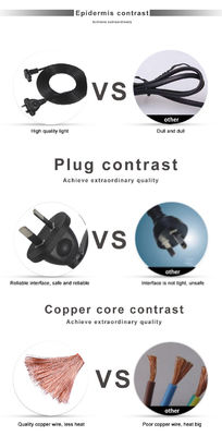 2m SAA Iec Plug H03vvh2f 2X075mm2 Australian 2 Prong Figure 8 Ac Cable End Extension Angle C7 Connector Power Cord